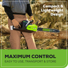 80V Cordless Chainsaw 18-Inch with Battery and Charger