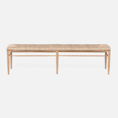 Cutler Natural Woven Oak Bench
