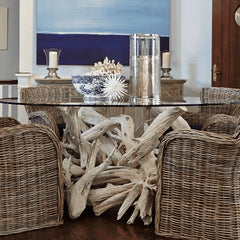 Custom Driftwood Round Coffee Table Base