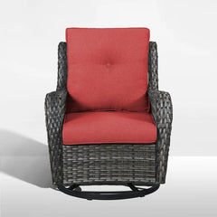 Wicker Rattan Swivel Patio Wicker Chairs (Set of 2)
