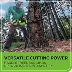 80V Cordless Chainsaw 16-Inch with 2.5Ah Battery and Charger