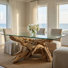 Custom Driftwood Rectangular Coffee Table Base