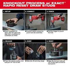 Milwaukee 2676-23 M18 18V 10 Ton Knockout Tool Kit 1/2" To 4"