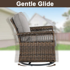 Swivel Patio Chair with Cushions