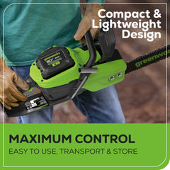 80V Cordless Chainsaw 16-Inch with 2.5Ah Battery and Charger