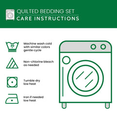 Radiant Blessing 3-Piece Quilted Bedding Set NCU0NT1563