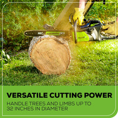 80V Cordless Chainsaw 18-Inch with Battery and Charger