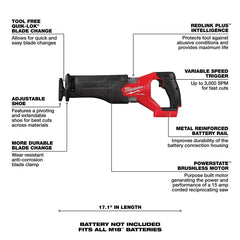 🔥Milwaukee 3697-27 M18 FUEL 18V 7 Tool Cordless Lithium-Ion Combo Kit
