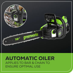 80V Cordless Chainsaw 18-Inch with 4.0Ah Battery and Charger
