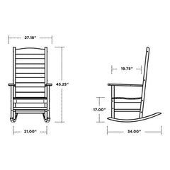 Shaker 3-Piece Porch Rocking Chair Set