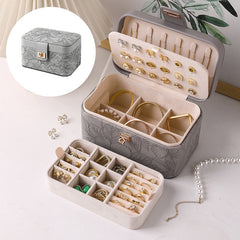 Embossed Leather Pattern Premium Jewelry Box