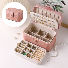Embossed Leather Pattern Premium Jewelry Box