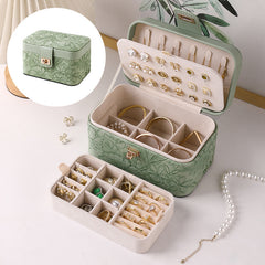 Embossed Leather Pattern Premium Jewelry Box