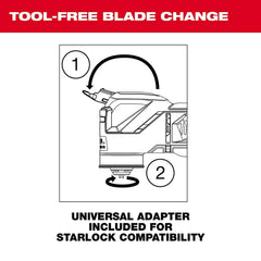 Milwakee 2836-21MT 18V FUEL M18 Multi Tool Kit w/ Blade Set - 9 PC