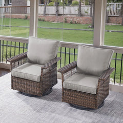 Swivel Patio Chair with Cushions