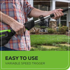 80V Cordless Pole Saw with 14-Foot Reach, 2.0Ah Battery and Charger