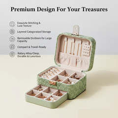 Embossed Leather Pattern Premium Jewelry Box