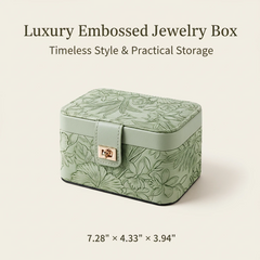 Embossed Leather Pattern Premium Jewelry Box