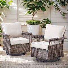 Swivel Patio Chair with Cushions