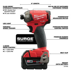 Milwaukee Pre-Sale 2760-22 M18 FUEL 18V 1/4 in. Hex Hydraulic Impact Driver Tool Kit