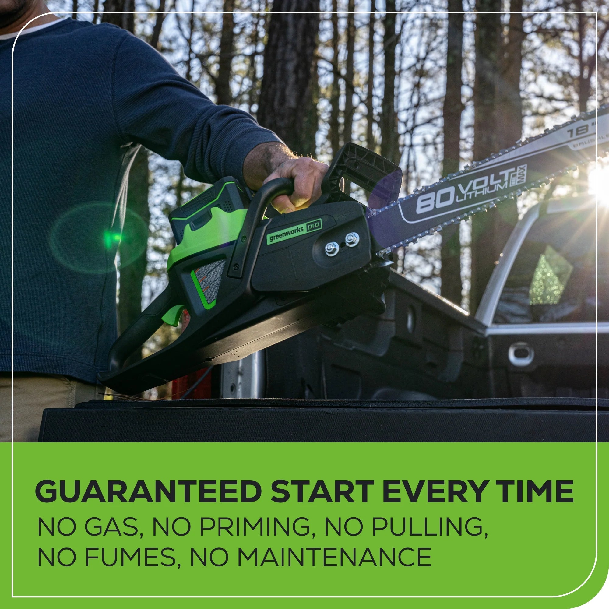 80V Cordless Electric Chainsaw 18-Inch