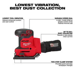 Milwaukee 2649-20 M18 18V 1/4" Cordless Orbital Sheet Sander - Bare Tool