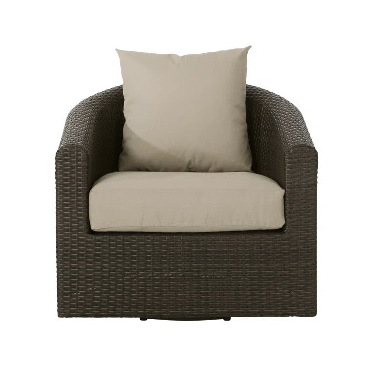 Dierdre Swivel Patio Chair with Cushions