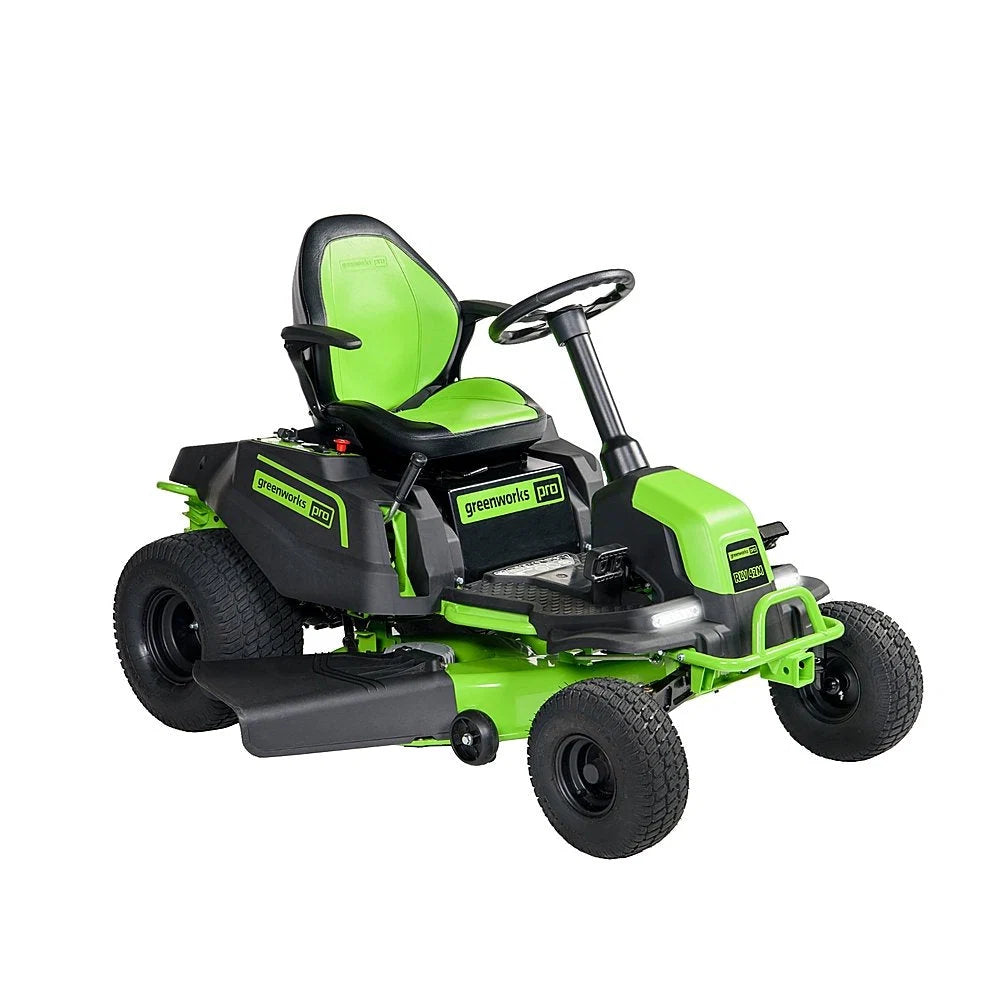 80V Cordless Riding Lawn Mower with Six Batteries and Dual-Port Turbo Chargers