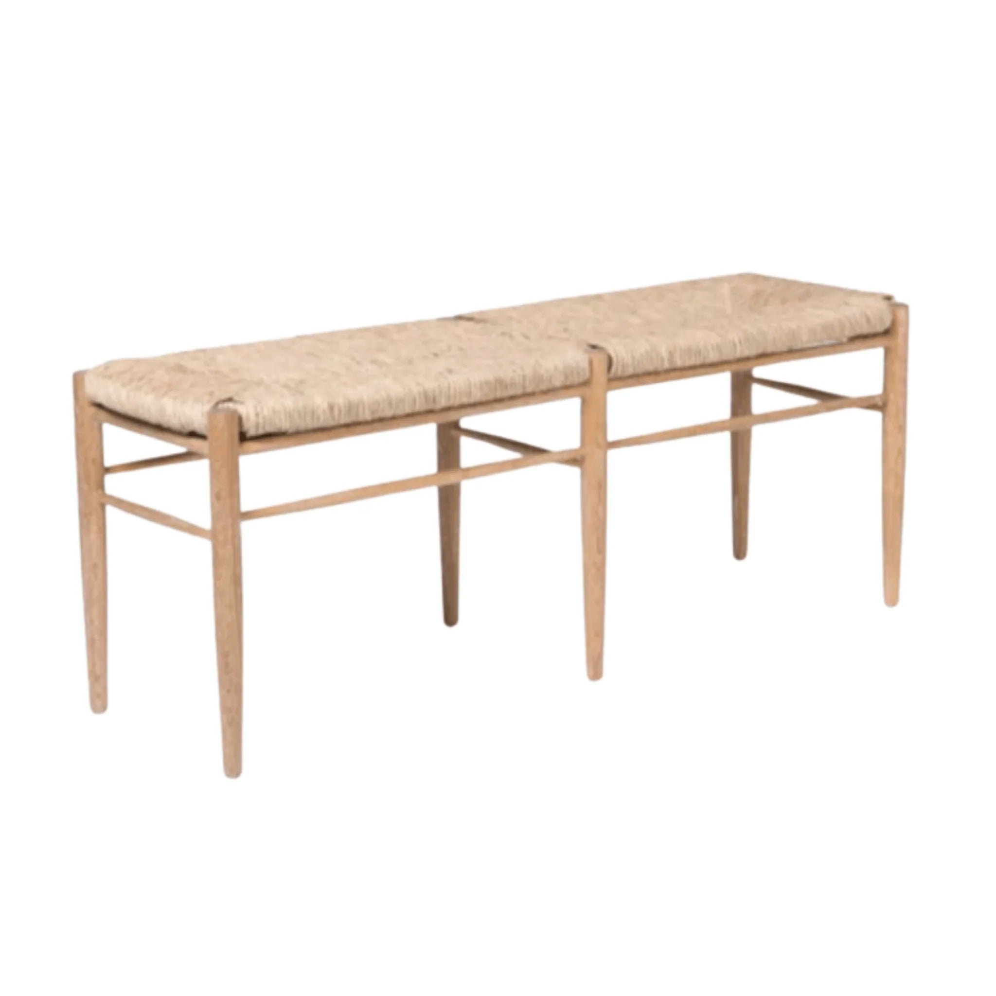 Cutler Natural Woven Oak Bench
