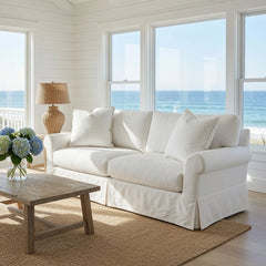 Montauk Slipcovered Rolled Arm Sofa