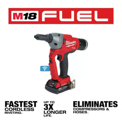 Milwaukee 2660-22CT M18 FUEL 18V 1/4" Li-Ion Blind Rivet Tool Kit w/ ONE-KEY