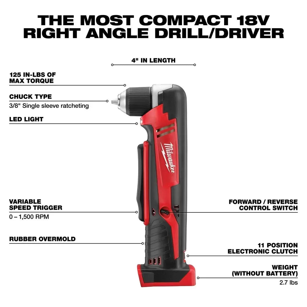 Milwaukee Pre-Sale 2615-20 M18 18V Right Angle Drill - Bare Tool