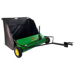 42-Inch Tow-Behind Lawn Sweeper with 24 Cu. Ft. Hopper, Adjustable Brushes for Lawn Mowers & Tractors