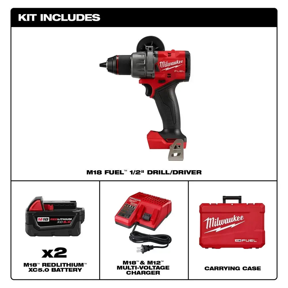 Milwaukee Pre-Sale Pre-Sale 2903-22 M18 FUEL 18V 1/2" Cordless Li-Ion Drill/Driver Kit