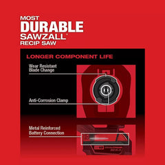 Milwaukee 2821-21 M18 FUEL 18V SAWZALL Li-Ion Reciprocating Saw XC5.0 Kit