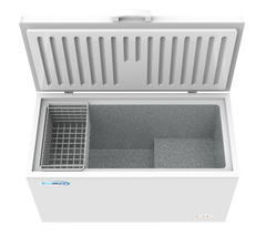 16 Cu. Ft. Chest Freezer with Lock - Deep Freezer with 2 Storage Baskets, Wheels & Adjustable Temperature Control