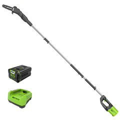 80V Cordless Pole Saw 10-Inch with 14-Foot Reach, 2.0Ah Battery and Charger
