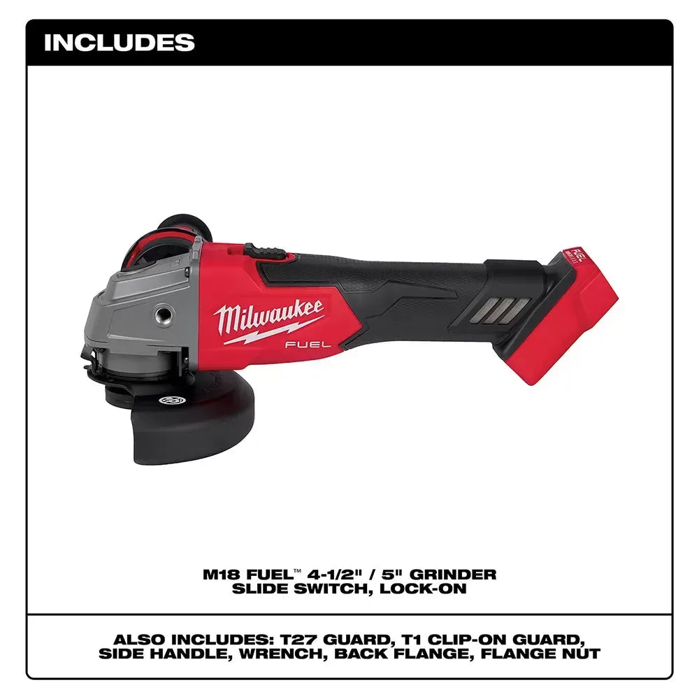 Milwaukee Pre-Sale 2881-20 M18 FUEL 4-1/2" / 5" Grinder Slide Switch Lock-On - Bare Tool