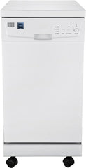 18 Inch Portable Dishwasher - 8 Place Settings Countertop/Compact Dish Washer White