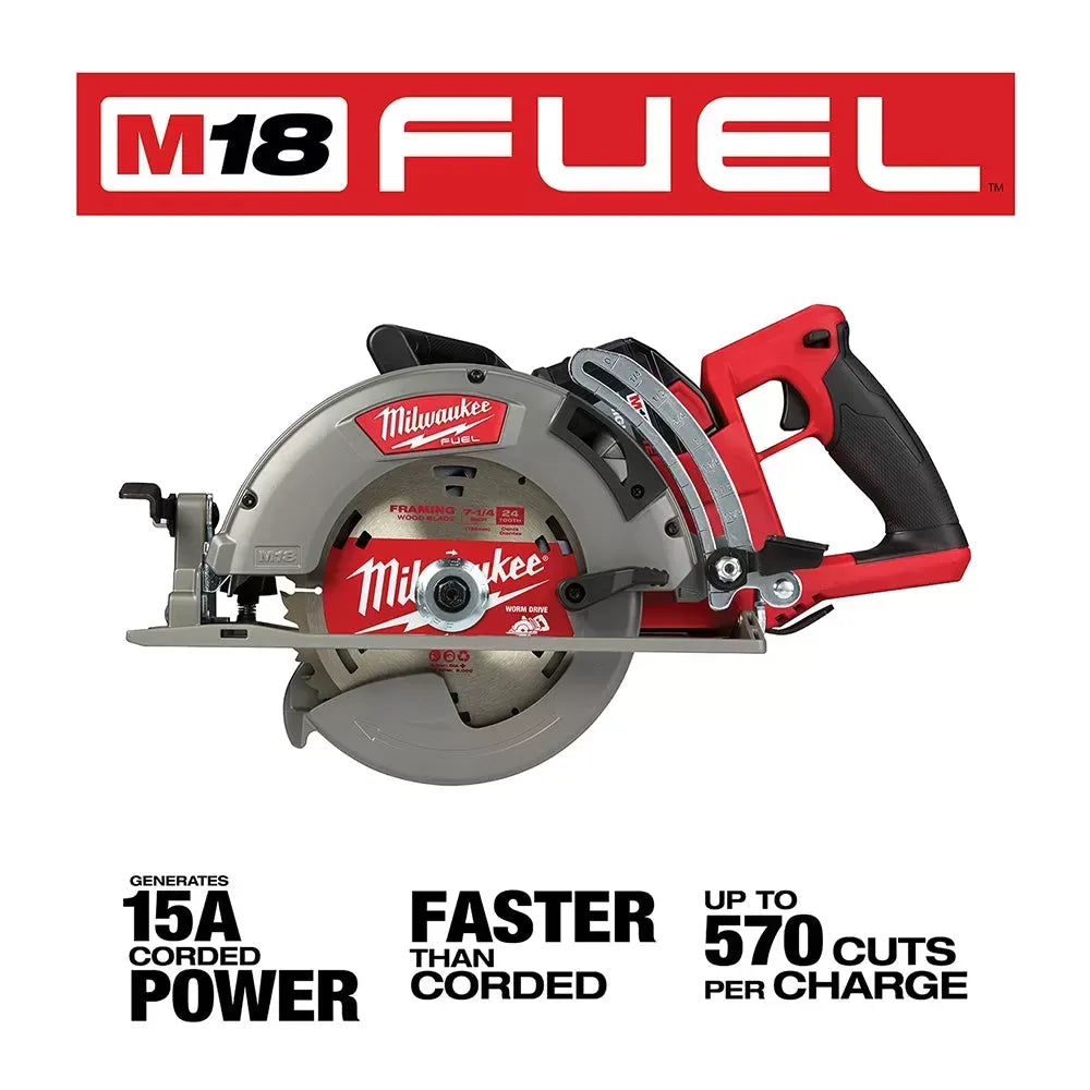 Milwaukee 2732-21HDSB M18 FUEL 18V 7-1/4" Circular Saw Kit w/ 25 Saw Blades