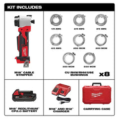 Milwaukee 2935X-21 M18 18V Cable Stripper Kit for Copper RHW, RHH, USE