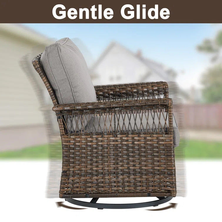 Swivel Patio Chair with Cushions