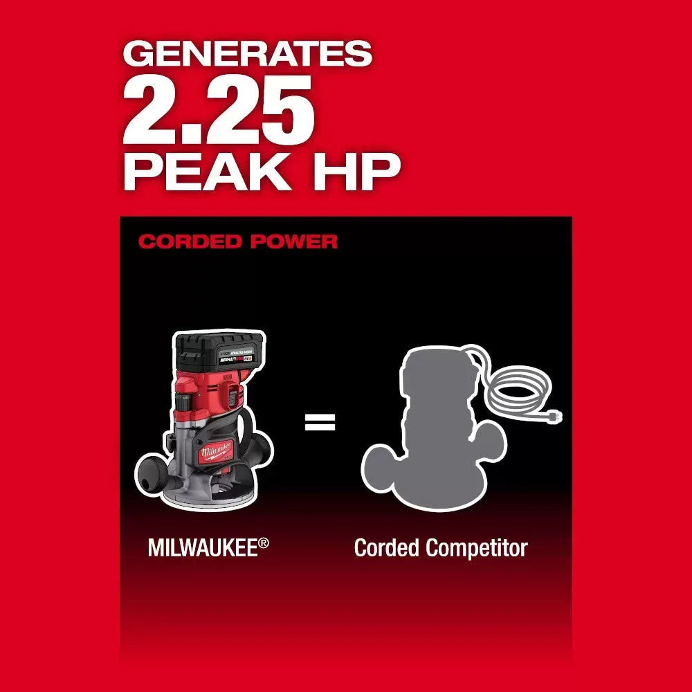 Milwaukee 2838-20 M18 FUEL 18V 1/2" Cordless Lithium-Ion Router - Bare Tool