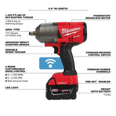 Milwaukee Pre-Sale 2863-22R M18 FUEL 18V ONE-KEY 1/2" Impact Wrench Friction Ring Kit