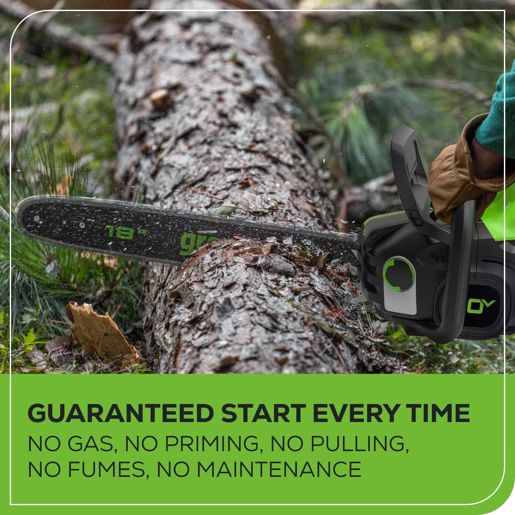 80V Cordless Chainsaw 18-Inch with 4.0Ah Battery and Charger
