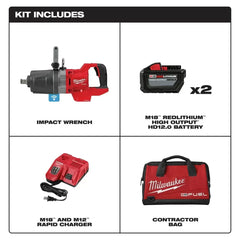 Milwaukee 2868-22HD M18 FUEL 18V 1" D-Handle High Torque Impact Wrench Kit