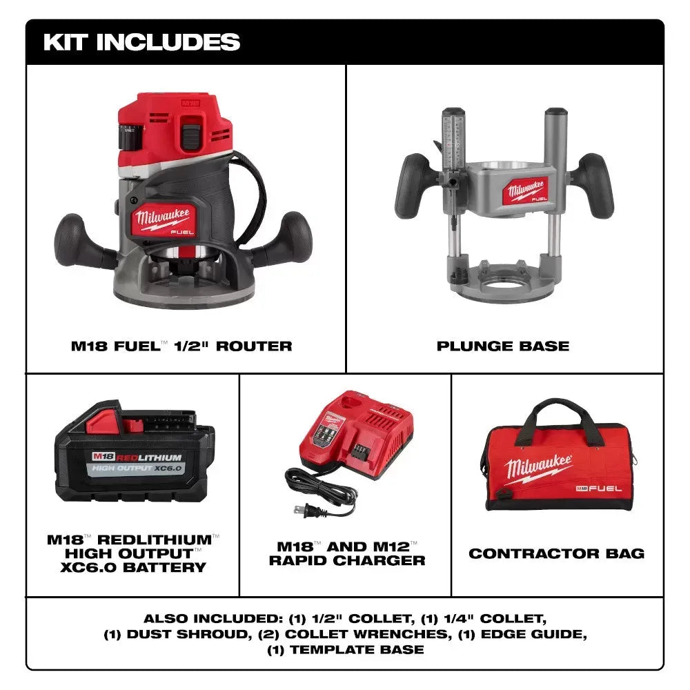 Milwaukee 2838-21 M18 FUEL 18V 1/2" Cordless Lithium-Ion Router Kit, BLACK FRIDAY PRE-SALE ONLY $35.99 AND 2 ADDITIONAL 5.0AH BATTERIES FOR THE FIRST 100 CUSTOMERS