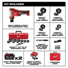 Milwaukee 2676-23 M18 18V 10 Ton Knockout Tool Kit 1/2" To 4"