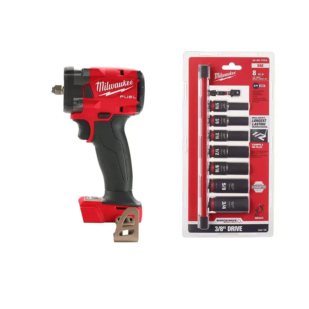 Milwaukee Pre-Sale 2854-20SAE M18 FUEL 18V 3/8" Impact Wrench w/ 8PC SAE Sockets