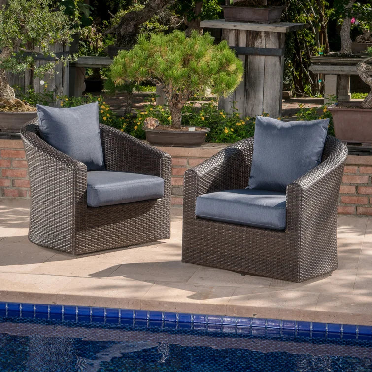 Dierdre Swivel Patio Chair with Cushions
